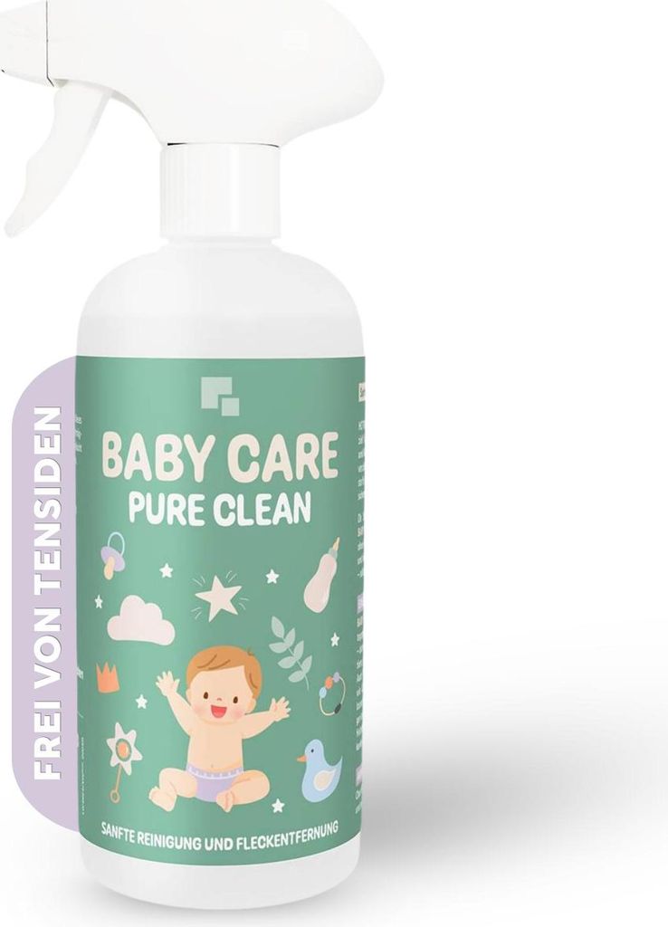 HOTREGA Baby Care Pure Clean 500ml | Hautfreundlich & allergikergeeignet | Sanfter Reiniger für Spielzeug Kinderwagen Babyartikel | Mikroplastikfrei