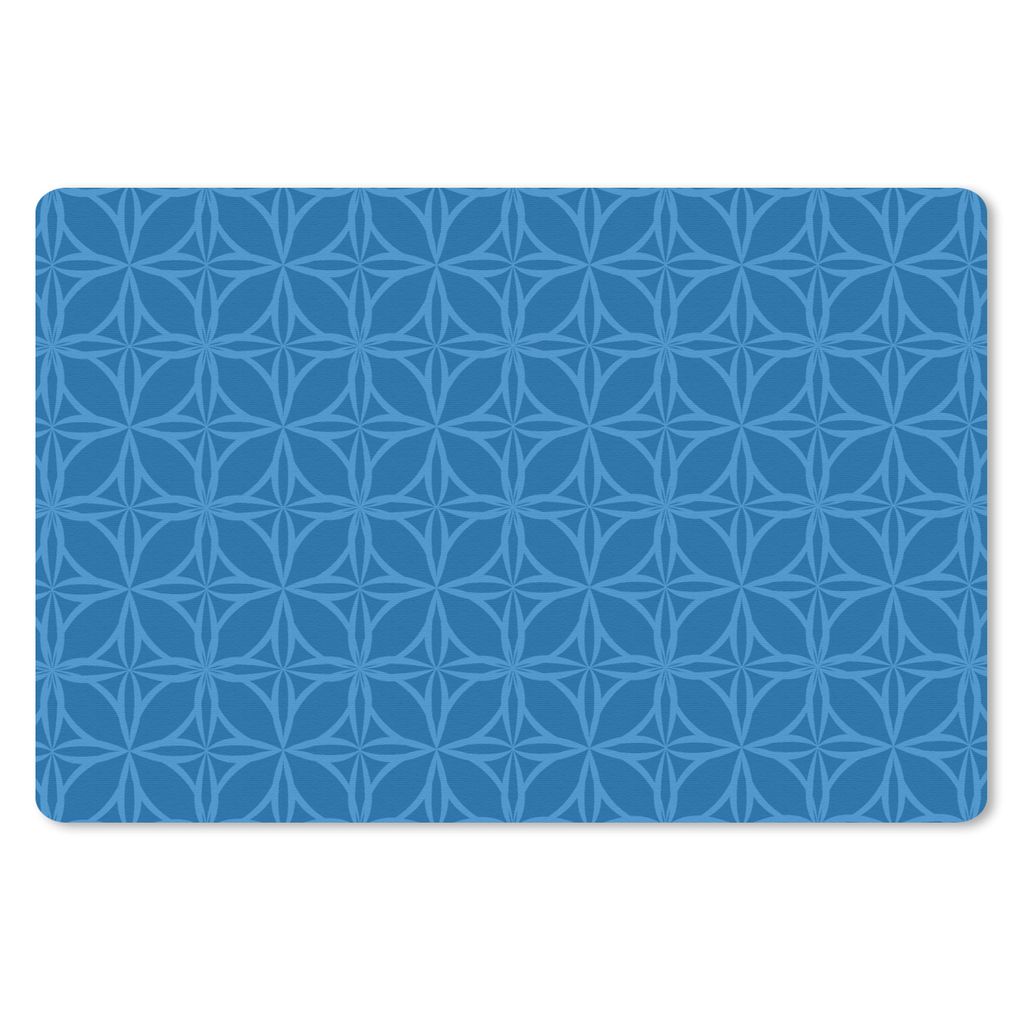 MuchoWow Mauspad Mousepad Kompass - Blau - Muster 27x18 cm - Mousepads - Maus Mat - Pad - Mausunterlage - Büroartikel - Desk Matten