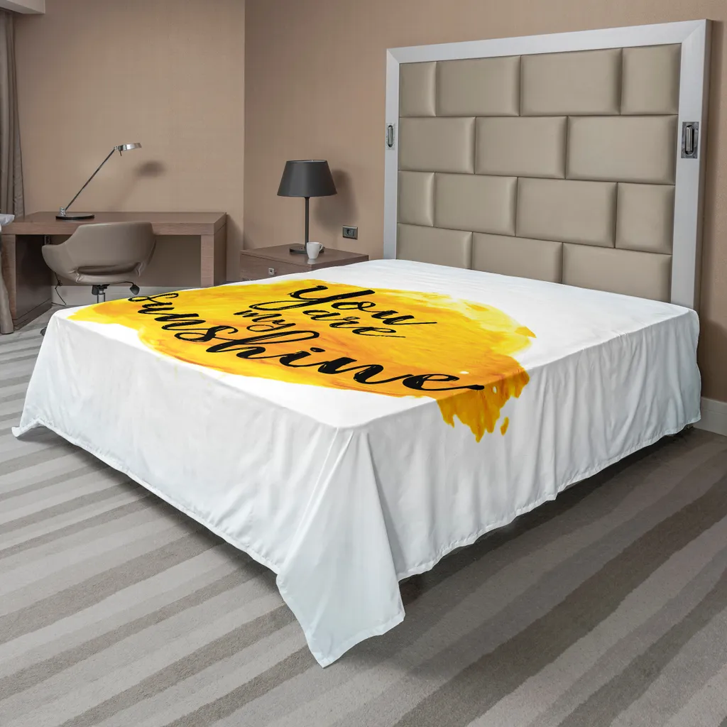 Lenzuolo Sopra Matrimoniale ABAKUHAUS 266x260 - No Stiro, Giallo Nero