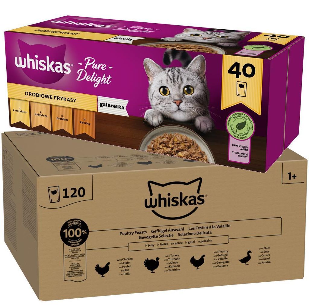 Whiskas Adult 160x85g Nassfutter für ausgewachsene Katzen Produktbild 