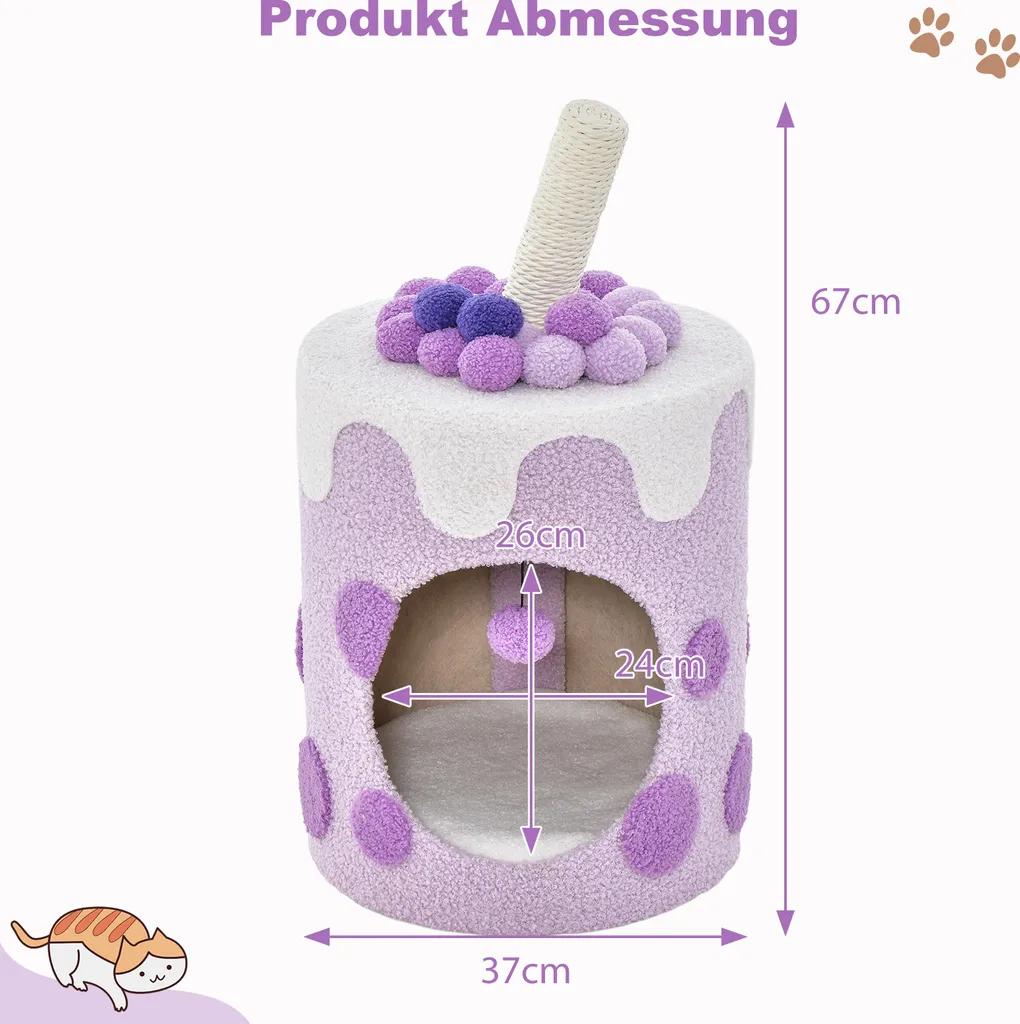 Arbre à chat compact pour protéger vos meubles avec griffoir en sisal - 7