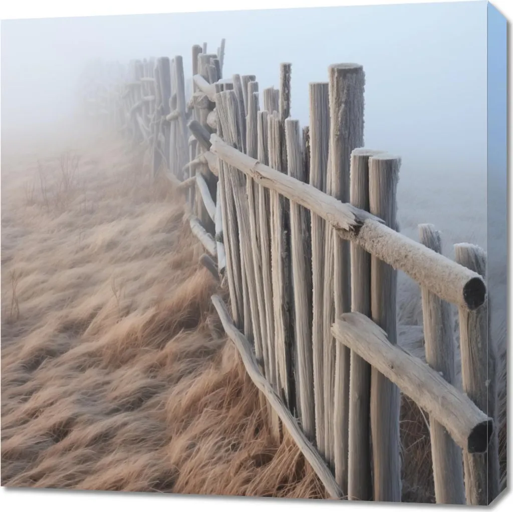 Tableau Carré 70x70 cm Impression Haute Définition Dunes et Brouillard
