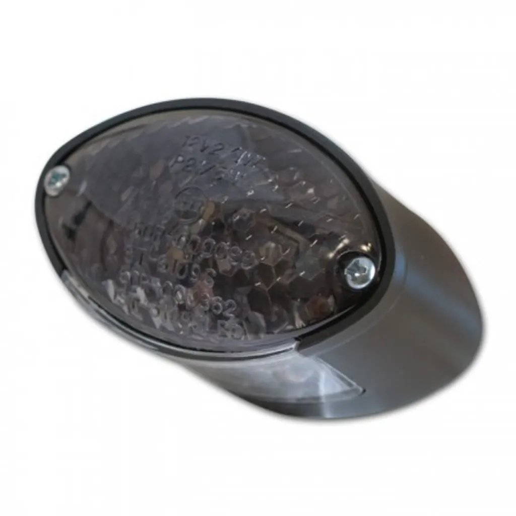 Épurez votre moto avec le feu arrière LED Micro Cateye noir teinté