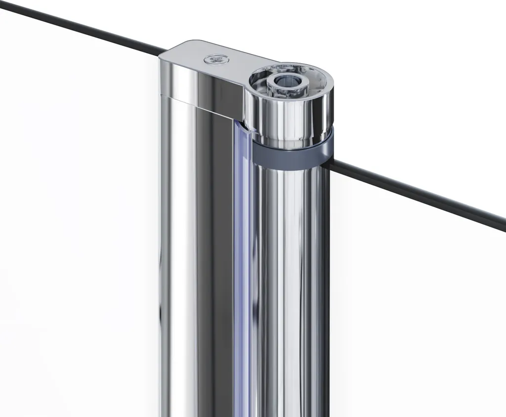 SONNI accessorio per vasca da bagno doccia 120x140(LxA), paravento pieghevole per vasca da bagno paravento doccia in vetro per vasca da bagno 2 pezzi, porta girevole a 180° in nano vetro, con stabilizzatore - 9