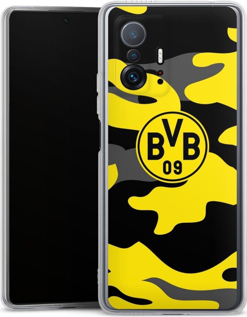 DeinDesign Handyhülle für Xiaomi 11T Pro 5G Silikon Hülle Case Smartphone Schutzhülle BVB Borussia Dortmund Fanartikel