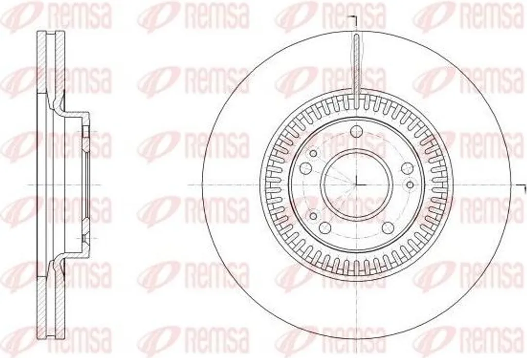 Disque de frein haute résistance REMSA 62525.10 - Standard OE 517123M700