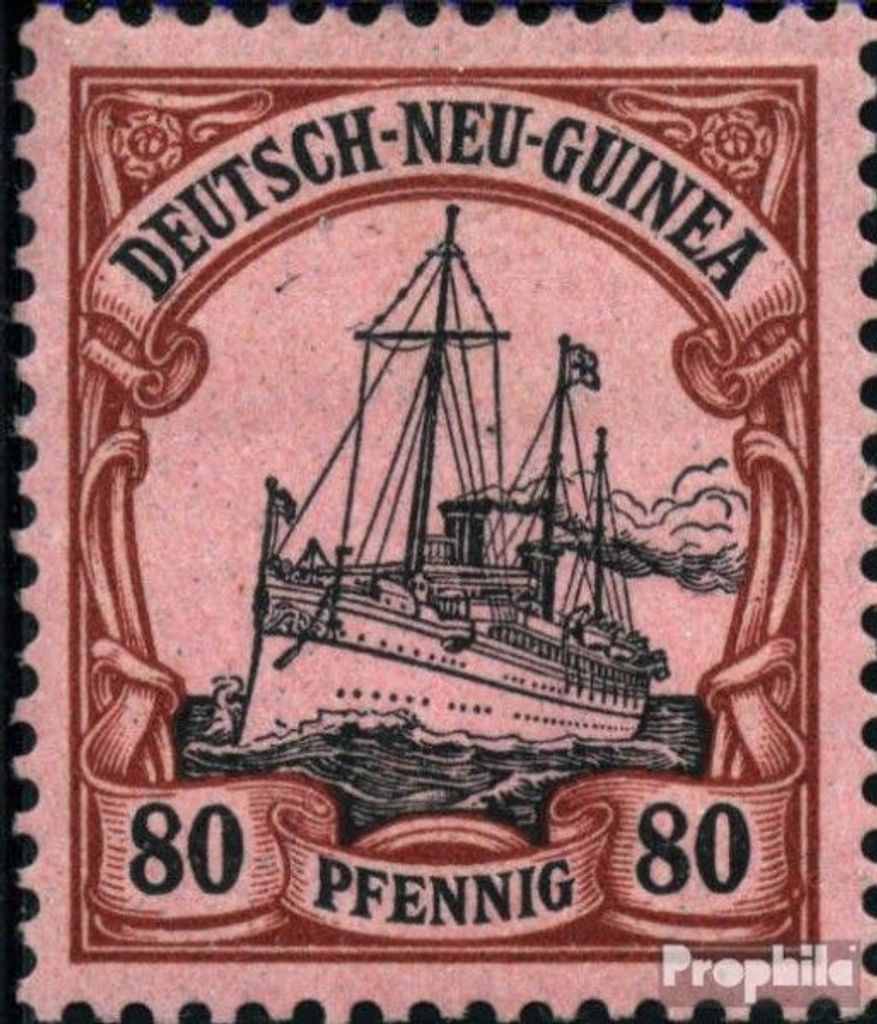 Briefmarken Deutsch-Neuguinea 1901 Mi 15 mit Falz Schiff Kaiseryacht Hohenzollern