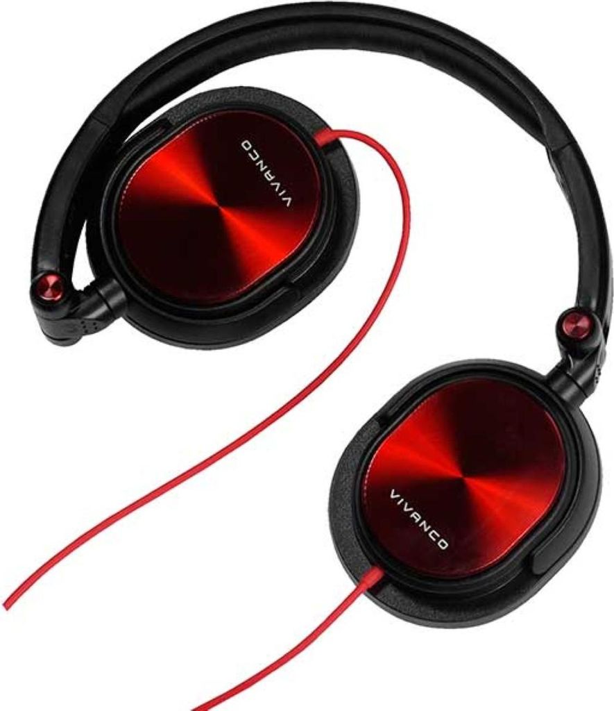 VIVanco Hochwertiger Over-Ear DJ-Kopfhörer Schwarz, Komfortabler Soundgenuss mit Memory Foam und 3,5 mm Klinke