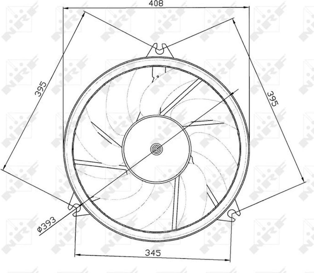 NRF 47049 Lüfter Motorkühlung Kühlerlüfter passend für PEUGEOT 206 Schrägheck (2A/C) Wasserkühler