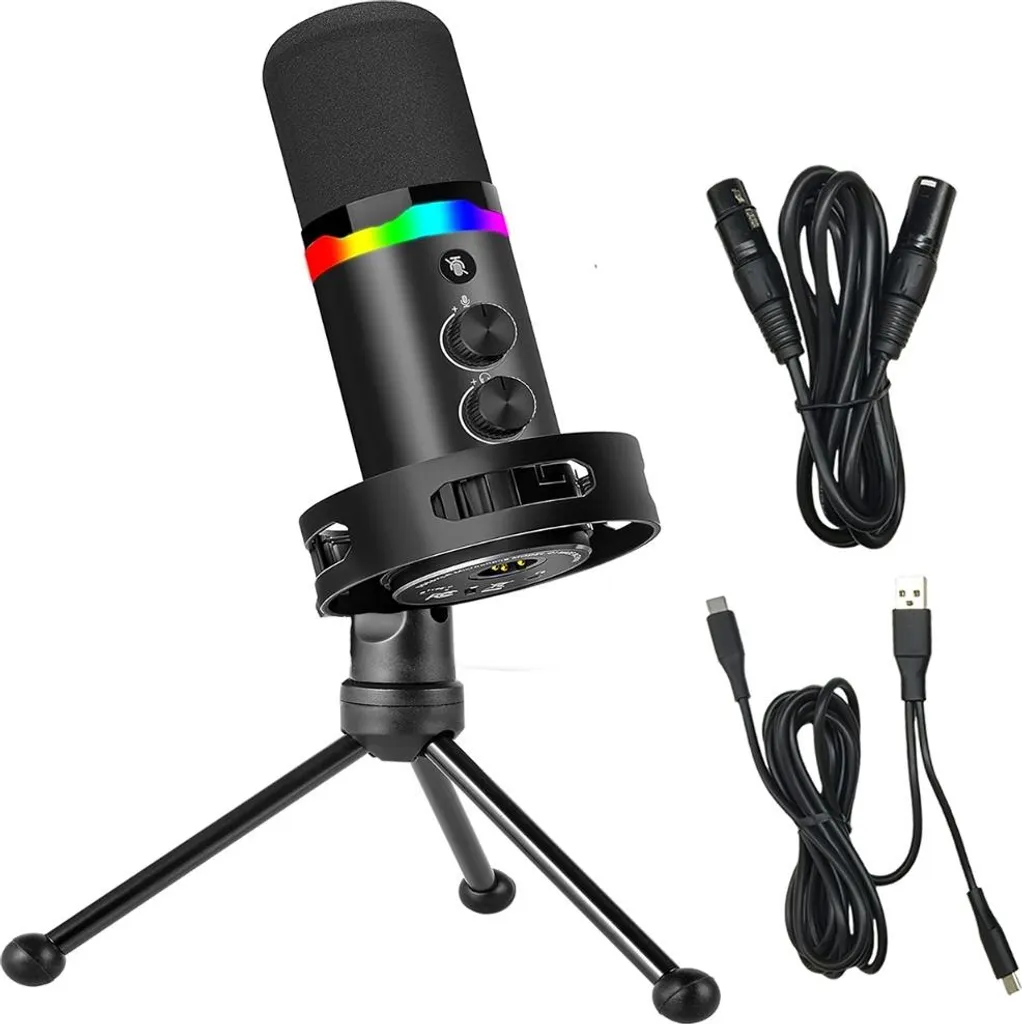 Microphone Anti-Bruit pour Jeux et Vidéos pour Éliminer les Échos USB