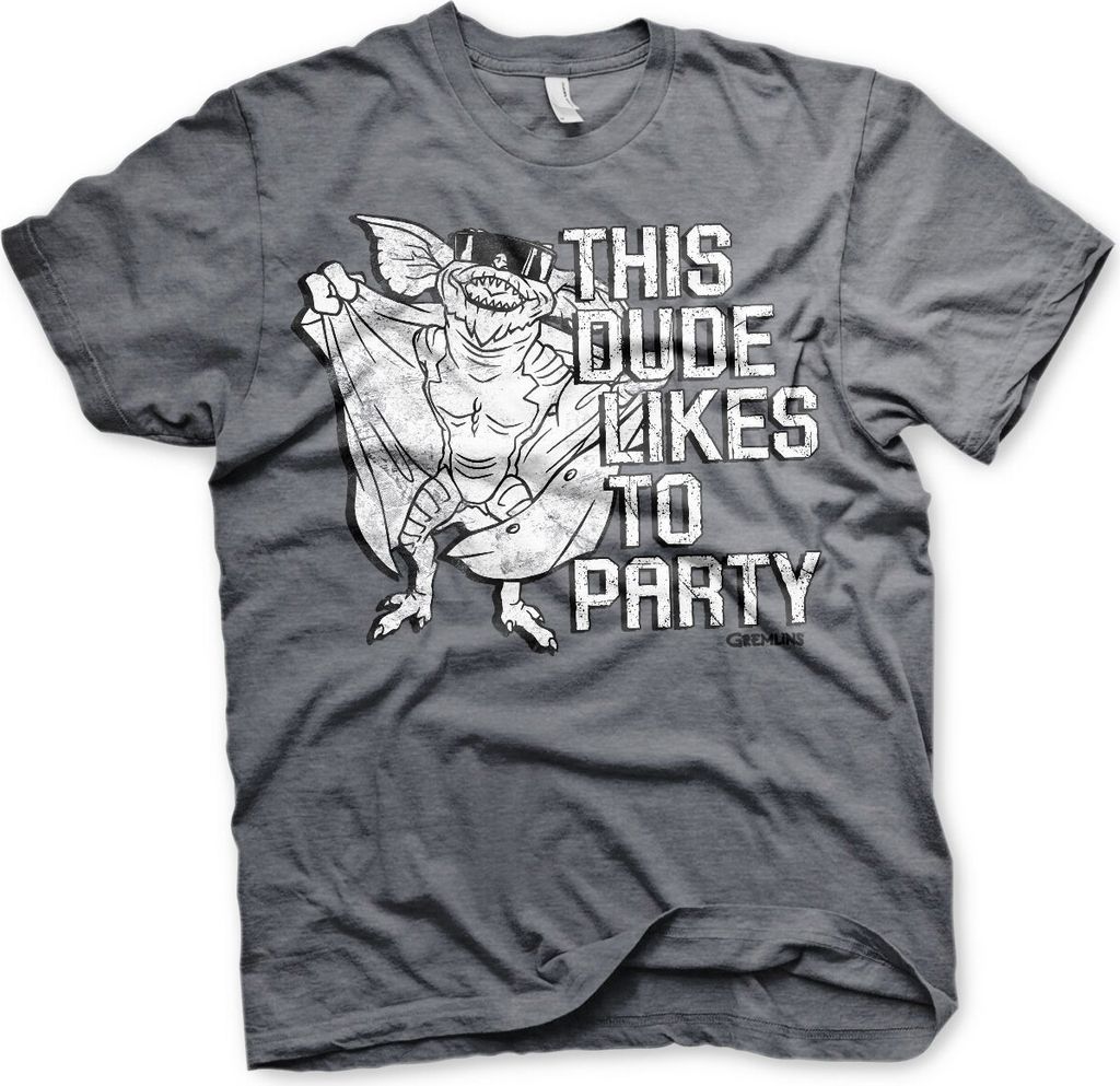 This Dude Likes To Party T-Shirt - Medium - Dark-Heather