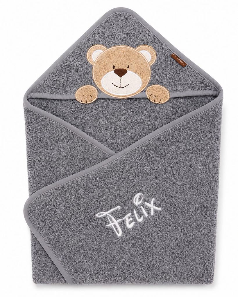 BotoBaby® Baby Kapuzentuch mit Namen – 100% Baumwolle – 75 Produktbild 