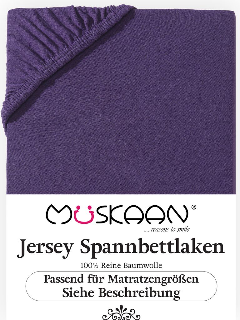 Müskaan Jersey Spannbettlaken 90x200cm - 100x200cm Produktbild 