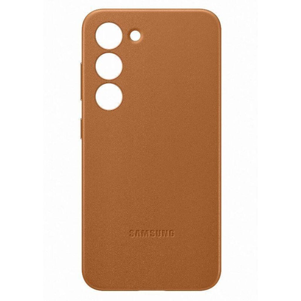 Samsung Leather Cover für Galaxy S23, Camel