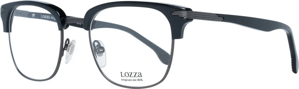 Monture Lozza VL2275 Noire Confortable, Légère, Style Urbain 0627