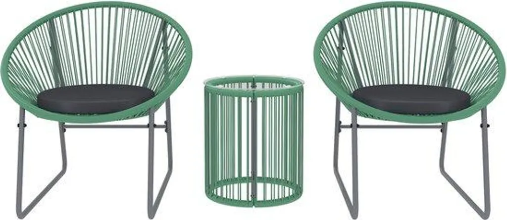Mobilier de jardin en poly 3 pièces pour terrasse - Set bistrot robuste