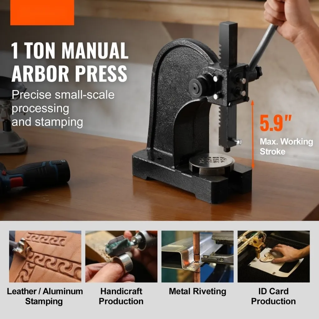 Presse manuelle à crémaillère SM® 1t pour découpage et assemblage Pro