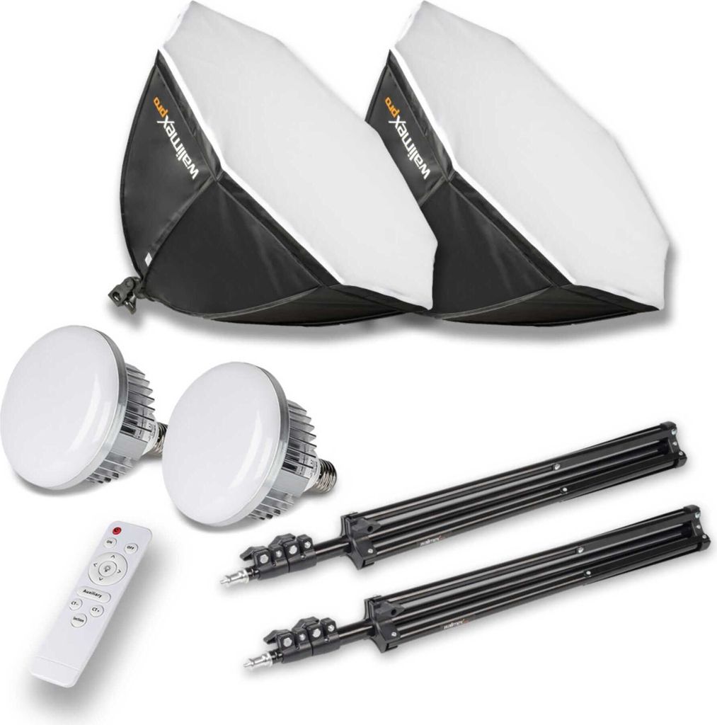 Walimex pro LED 60W Octagon Ø65cm Bi color Kit 2 Image du produit 