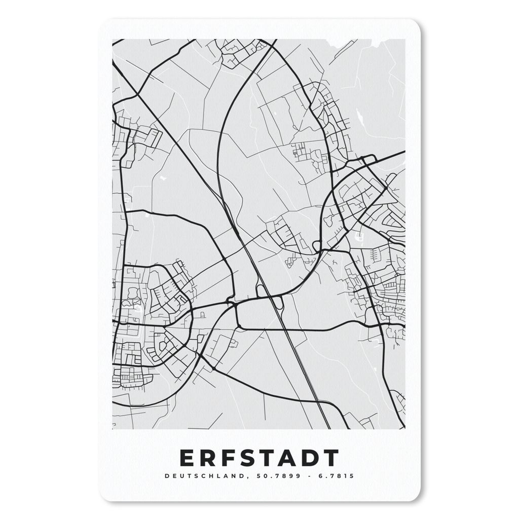 MuchoWow® Mauspad Mousepad Deutschland - Stadtplan - Produktbild 