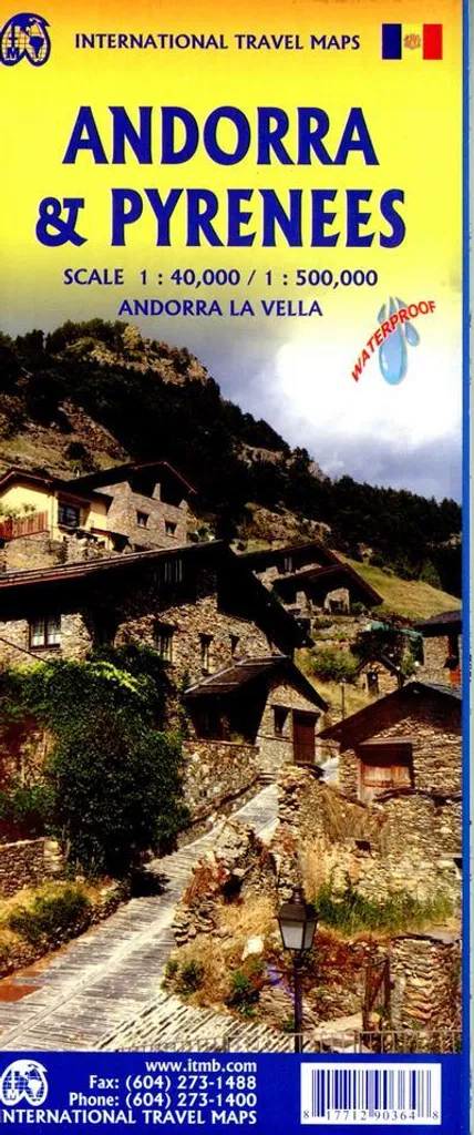 Carte Andorre et Pyrénées pour cyclisme et randonnée haute montagne