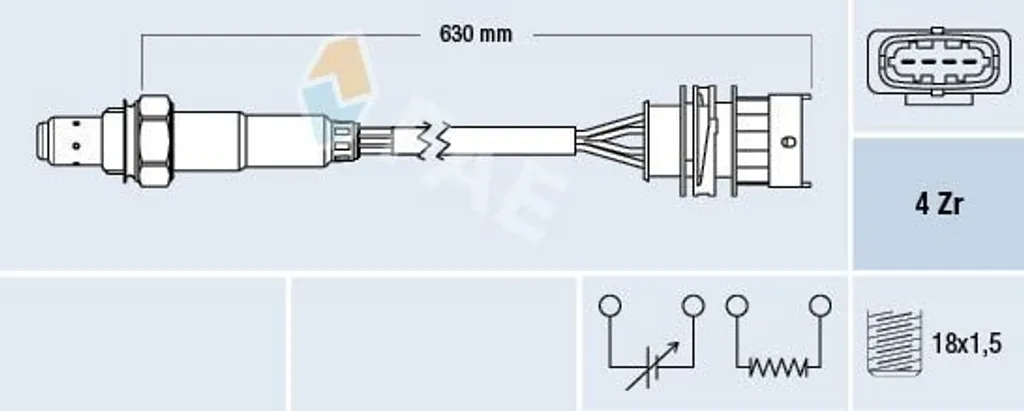 Sonde lambda FAE 77156 Opel Corsa C anti-pollution et économie carburant
