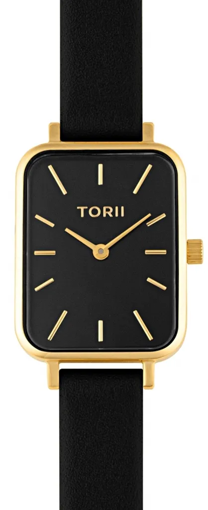 Montre femme TORII G20BL.BG noire chic - Boîtier fin et bracelet cuir