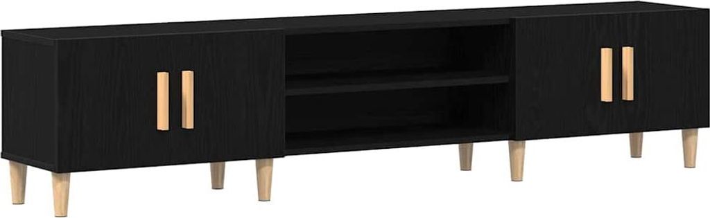 TV-Schränk Schwarz Eichen-Optik 180 x 31,5 x 40 cm