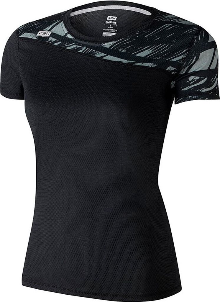 42k Running Nature Kurzarm-t-shirt Schwarz XL Frau Schwarz XL