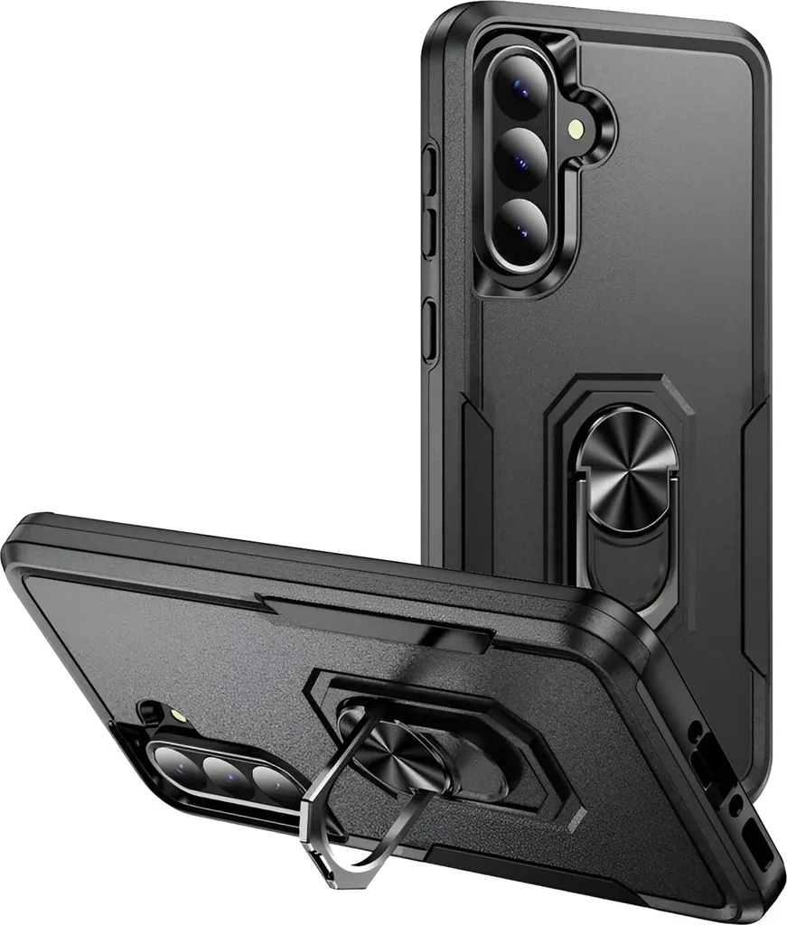 Avizar, Custodia antiurto per Samsung Galaxy A56 con supporto ad anello, nero