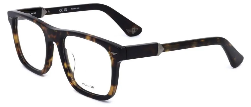 Lunettes de vue Police VPLL72M Shiny Dark Havana 52/20/145 pour Homme
