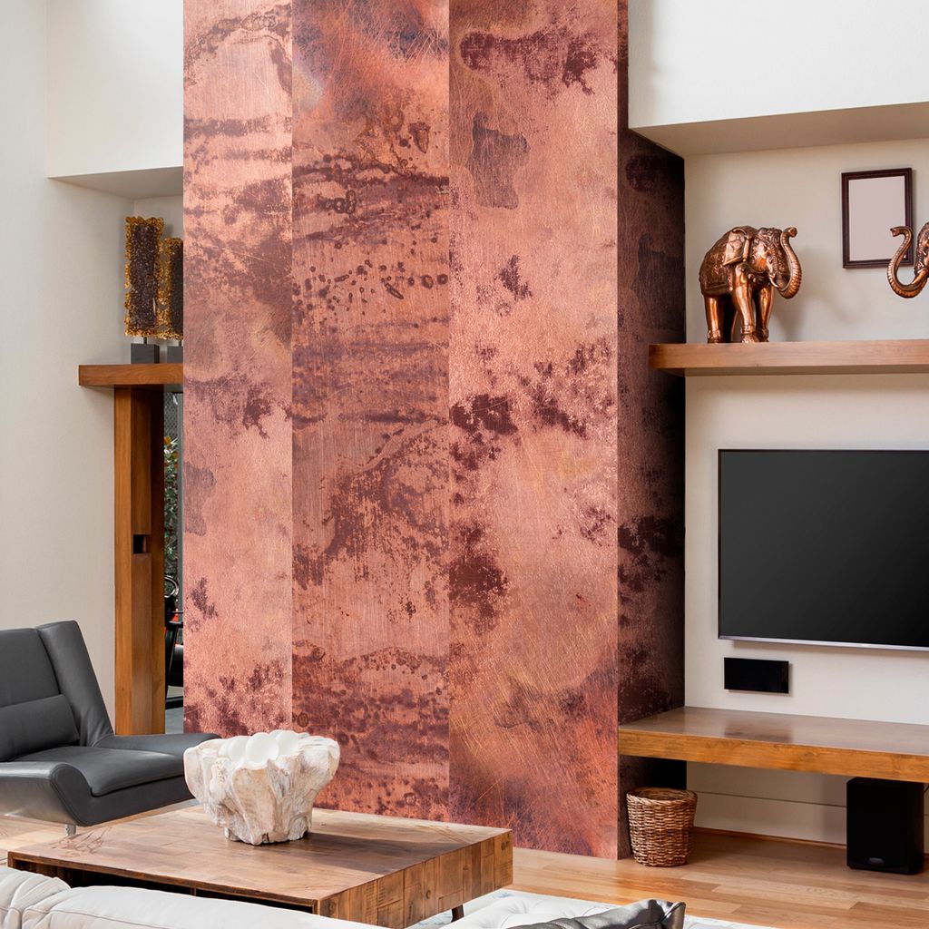 PURO TAPETE selbstklebend 10m Wandtattoo dekorative Möbelfolie Dekorfolie Fotofolie Panel Wandaufkleber Wandposter Wandsticker - Rot Marmor Beton ...