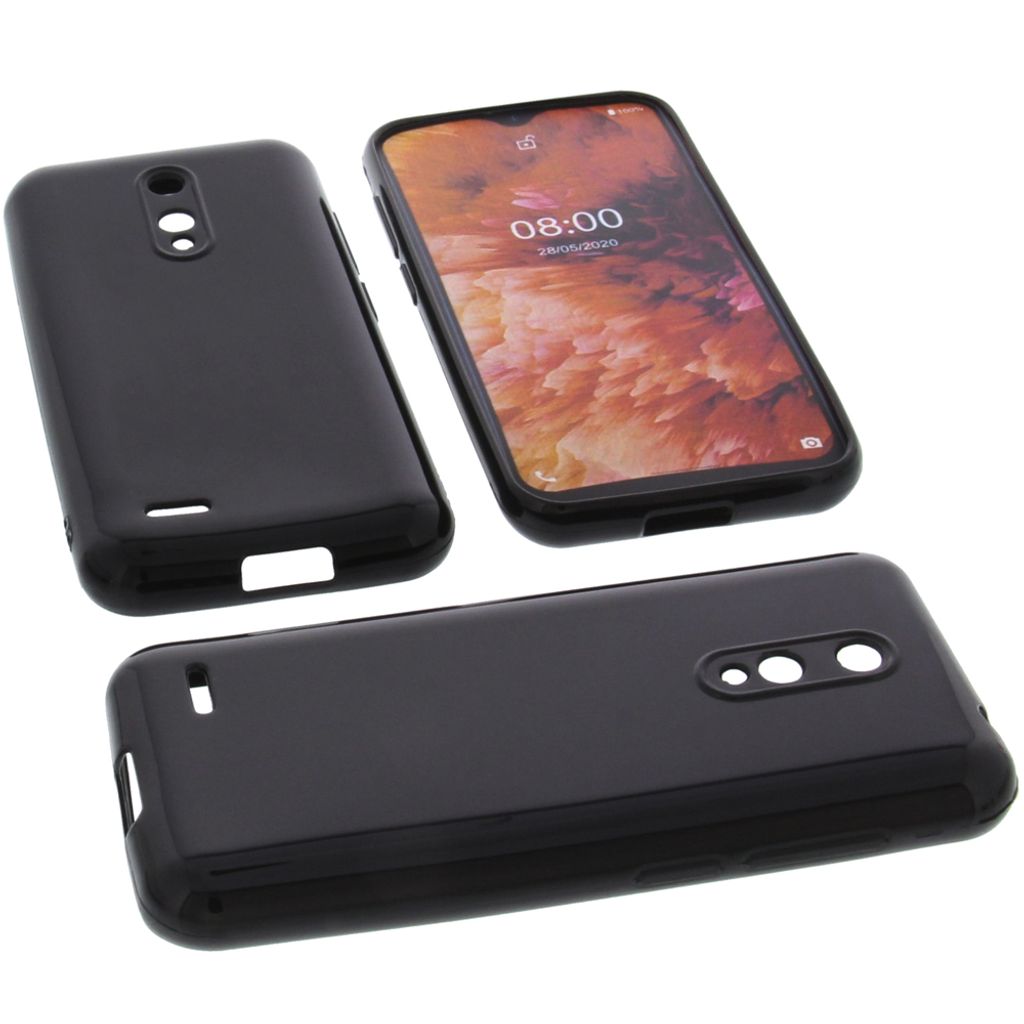 foto-kontor Hülle kompatibel mit Ulefone Note 8P Tasche Gummi TPU Schutz Handytasche schwarz