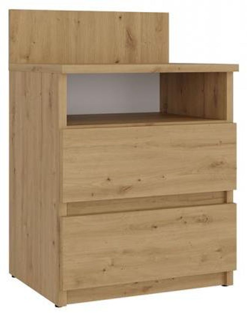 Table de chevet avec tiroirs et étagère TAAVI - chêne Image du produit 