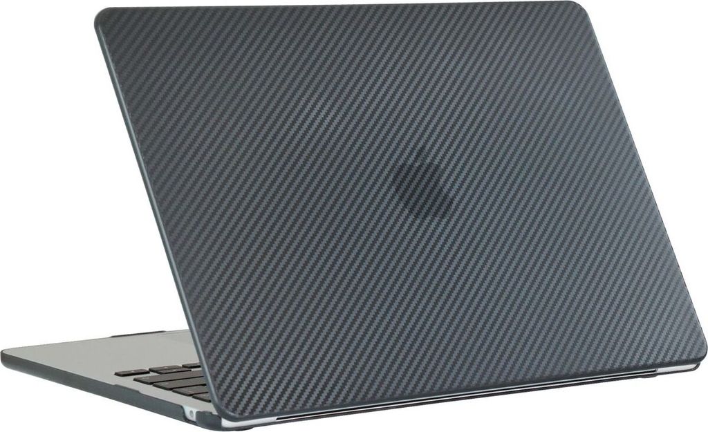 Mobigear Carbon MacBook Air 13 Zoll (2022-2025) Hardcase Hülle MacBook Case - Schwarz - Model A2681 / A3113 / A3240
