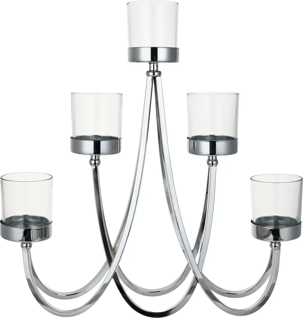 Regalo di Classe: Portacandele Goebel 23123601 in Argento e Vetro