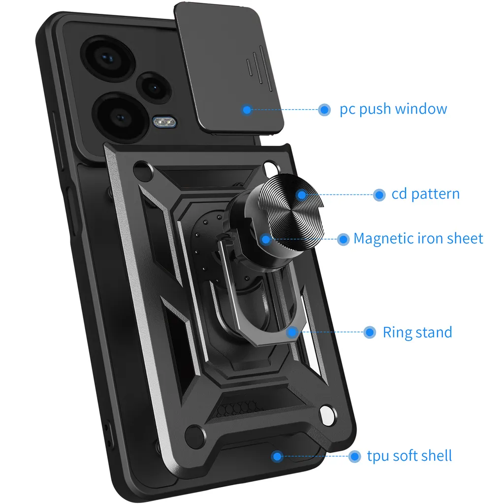 Cover Oro Redmi Note 12 Pro+ con Anello: Stile Luxury e Massima Sicurezza - 4