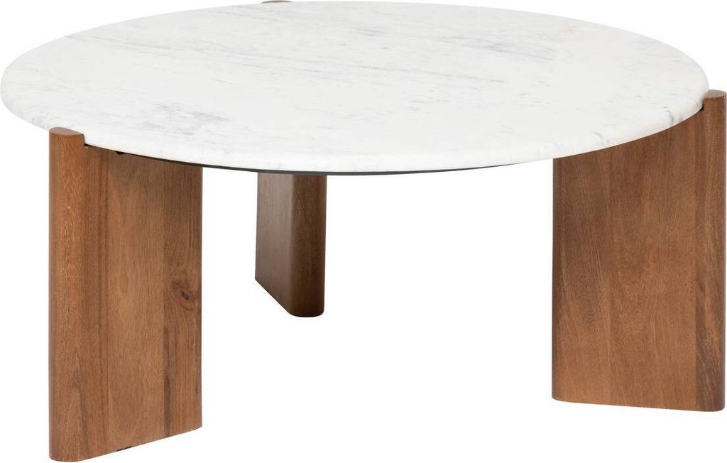 Couchtisch "nanda" weißer marmor 91,5x91,5x41,5cm - Atmosphera créateur d'intérieur