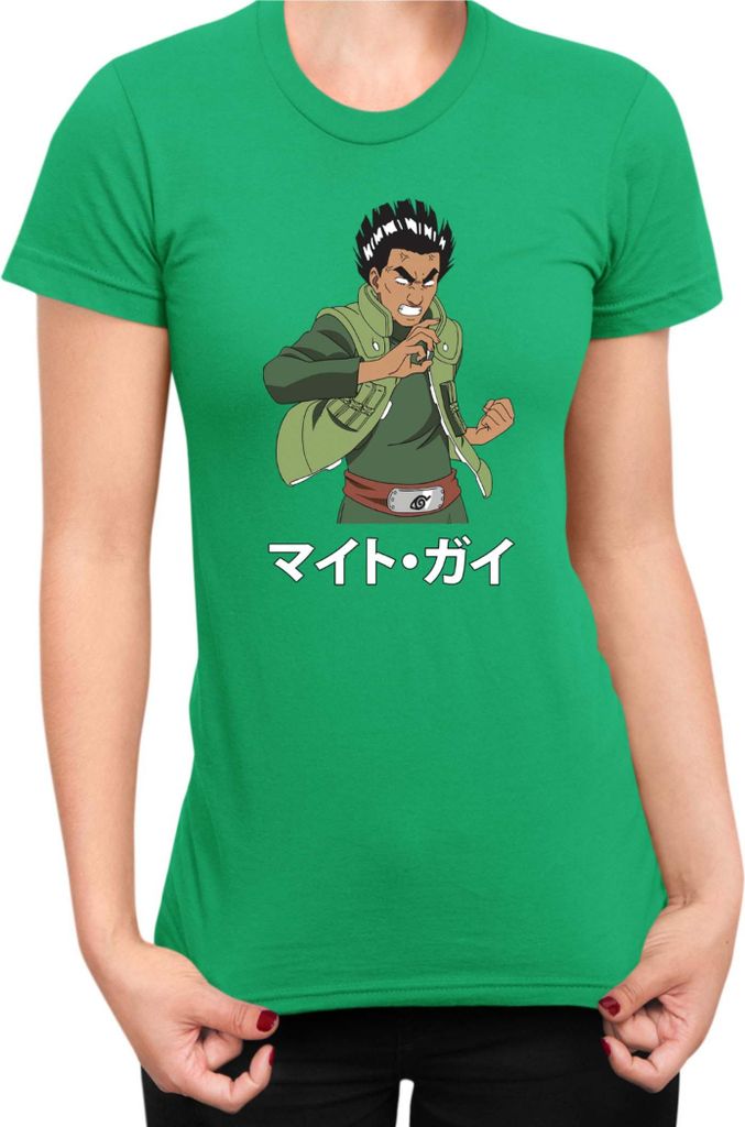 Damen T-Shirt Naruto Might Guy 01, Lady L / Grün