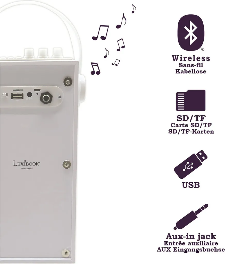 Lexibook iParty enceinte portable Bluetooth avec micro sans fil - 2