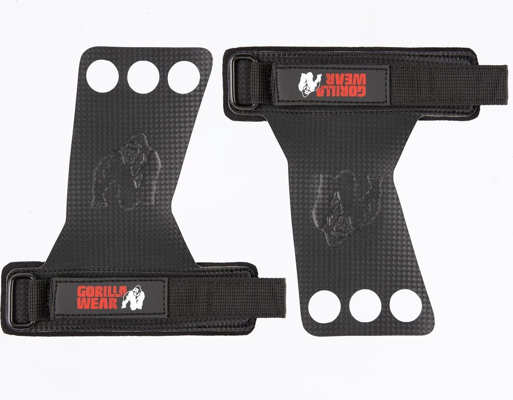 Gorilla Wear 3-Hole Carbon Lifting Grips M