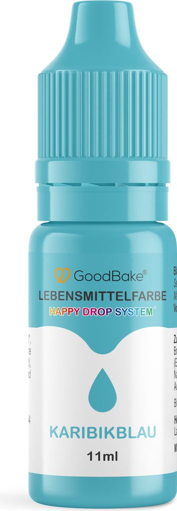 GoodBake Lebensmittelfarbe Pastell Karibikblau, vegan, zuckerfrei, glutenfrei