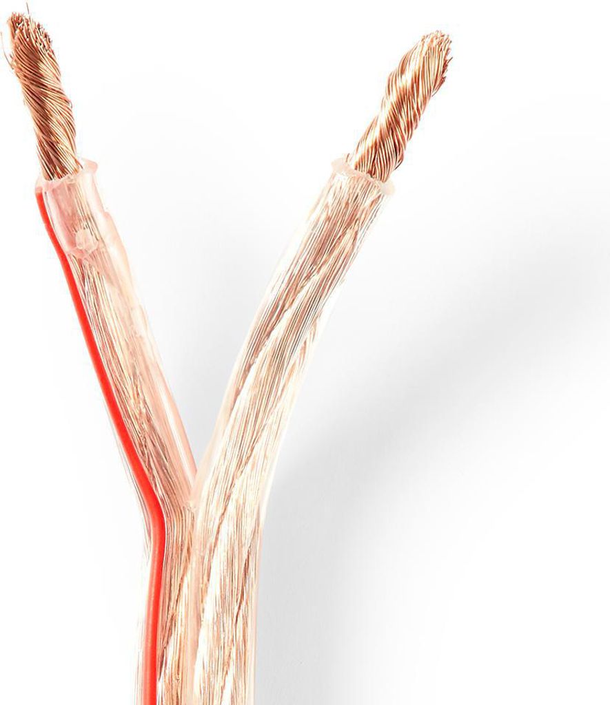 Nedis Lautsprecherkabel - 2 x 6.00 mm² - CCA - 100 m - Rund - PVC - Transparent - Eingewickelt