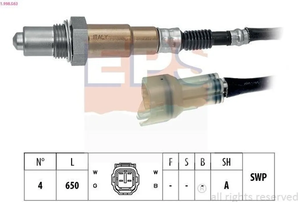 Sonde lambda pour Suzuki Swift III entretien échappement EPS 1 998 563