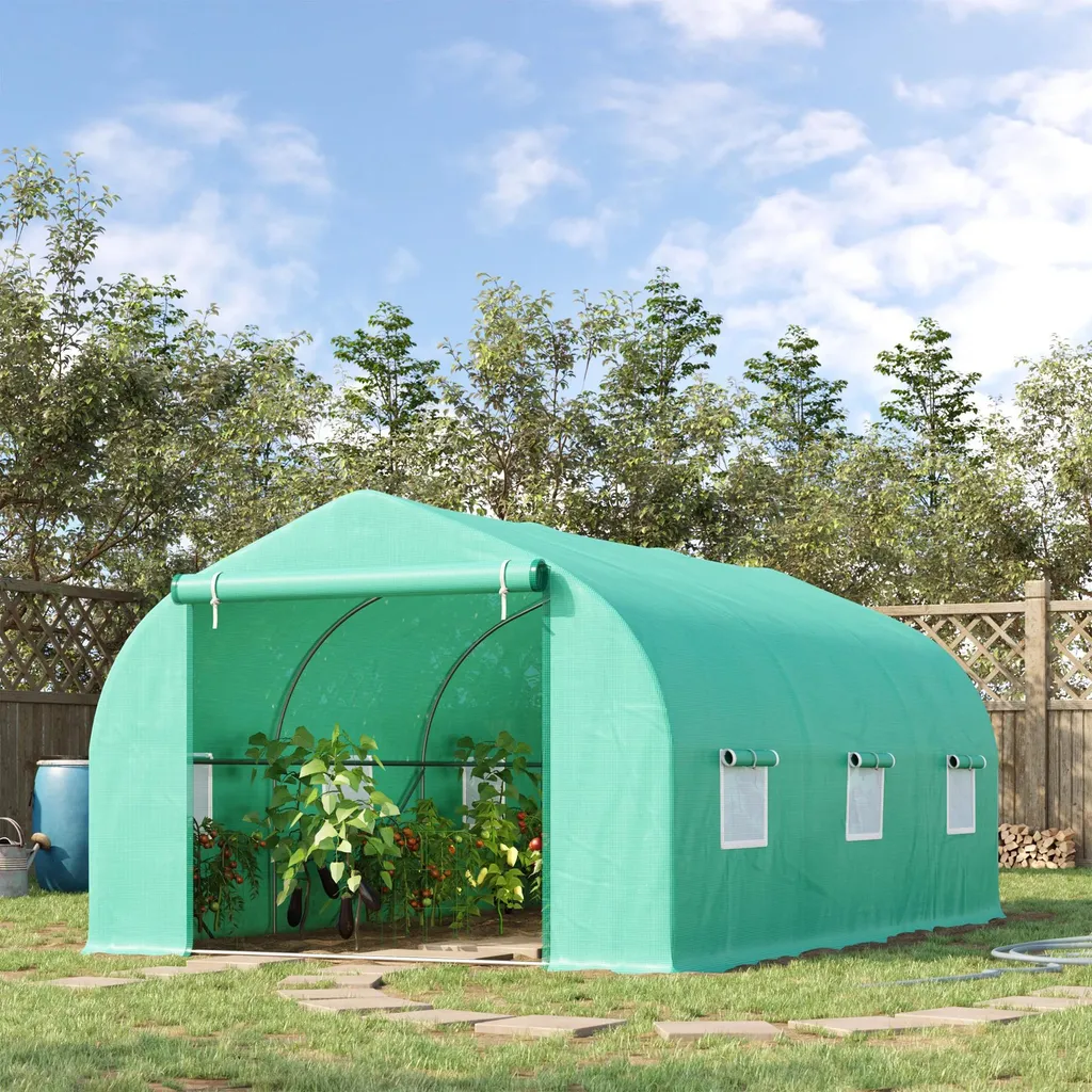 Serre plastique imperméable verte - Protection thermique pour les semis
