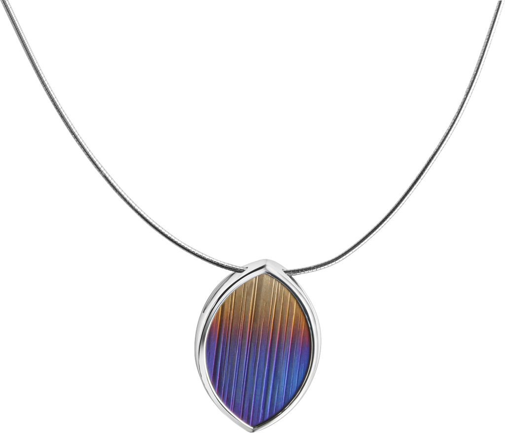 V Anhänger mit Kette 925/- Sterling Silber 42cm weiß bunt Produktbild 