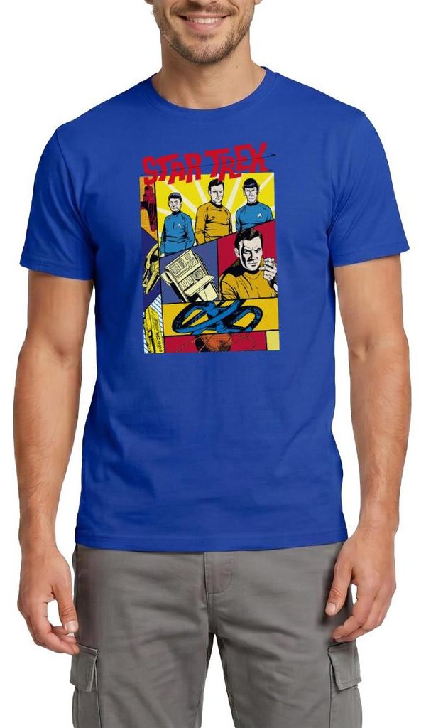 Spreadshirt Star Trek The Original Series Comic Cover Männer T-Shirt, 4XL, Dunkelblau