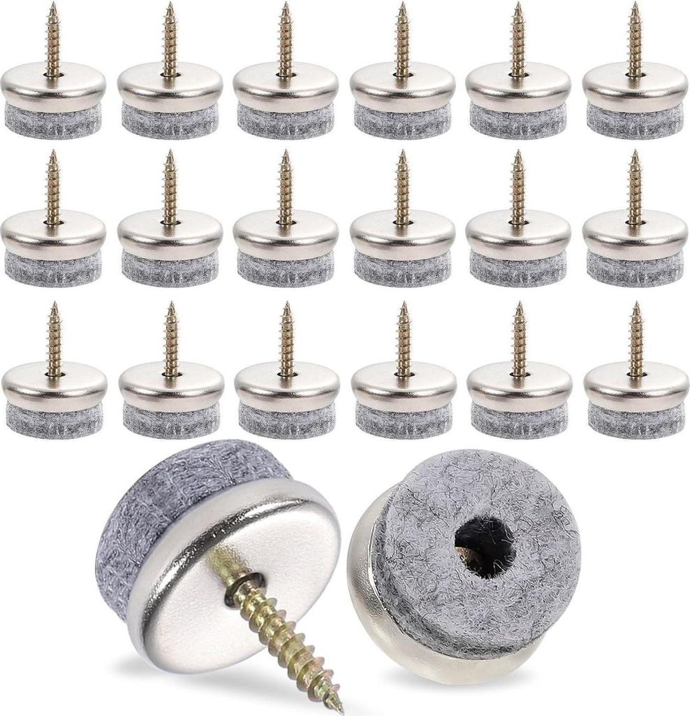 40 Filzgleiter Schrauben 22 mm Stuhlgleiter Filz Nagel Produktbild 