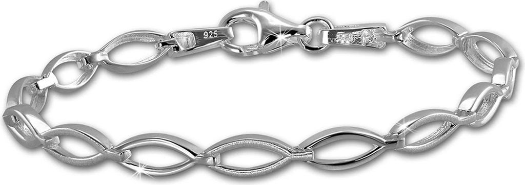 SilberDream Armband Damen Oval 925er Sterling Silber 18,7cm Armschmuck D2SDA455J