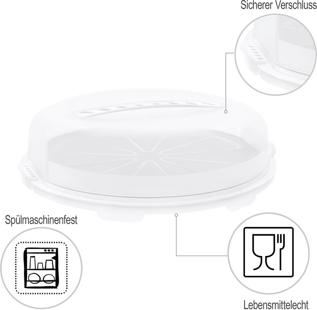 Tortenglocke flach FRESH, Farbe:Horizon Blue Produktbild 