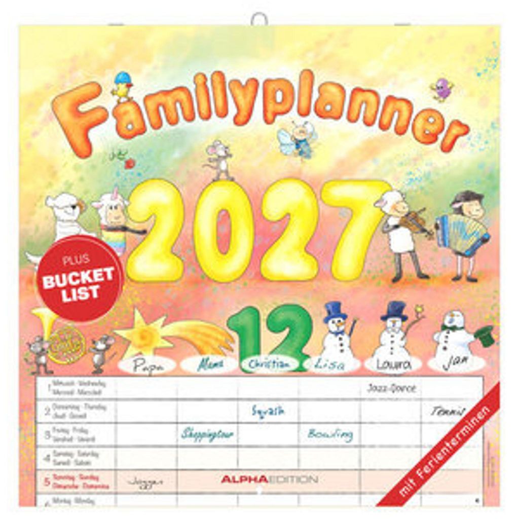 Familienplaner Cartoon 2027